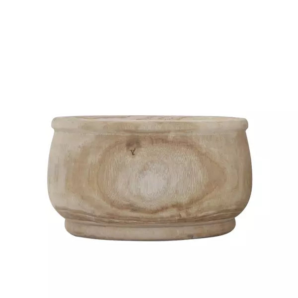 Paulownia Wood Planter - Bowl, Natural