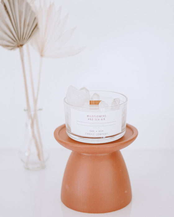 Wildflowers and Sea Air Crystal Candle