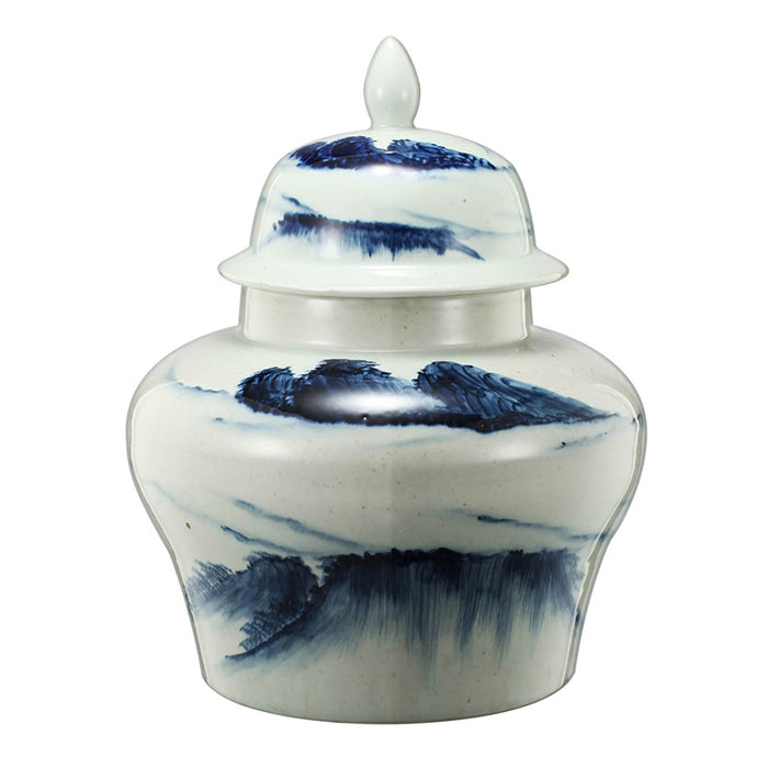 Blue and White Porcelain Ginger Jar