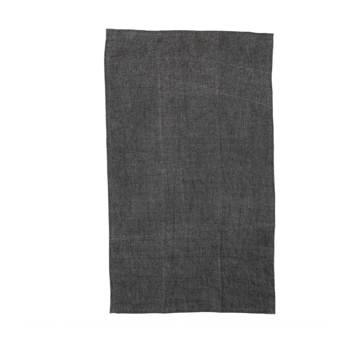 Oversized Stonewashed Linen Tea Towel-Grey