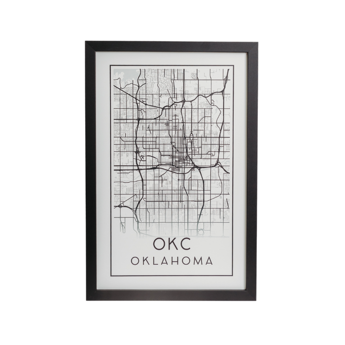 Oklahoma City Map Art Print