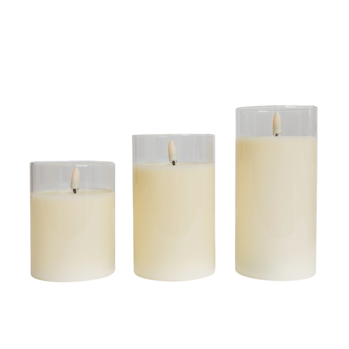 Battery Operated Flameless Candles- Set of 3