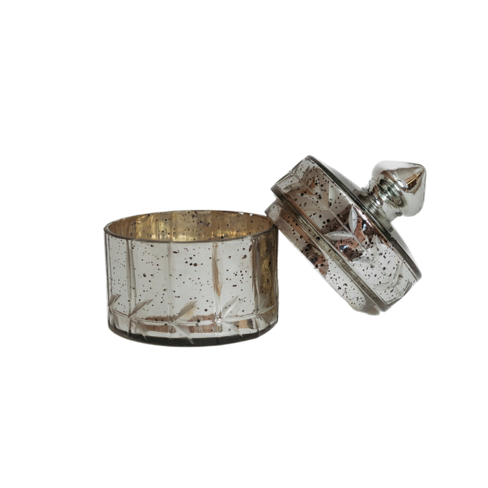 Mercury Glass Lidded Jar
