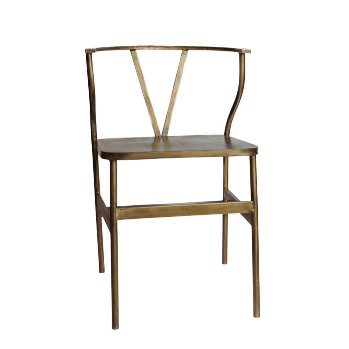 Brass Wishbone Chair