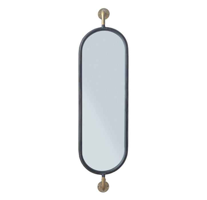 Metal Wall Mount Mirror with Brackets