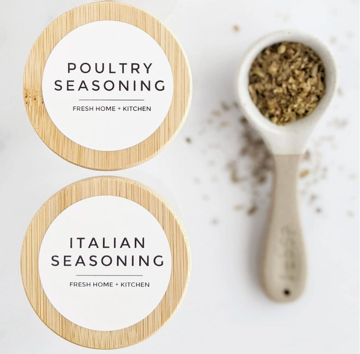 Round Spice Jar Labels