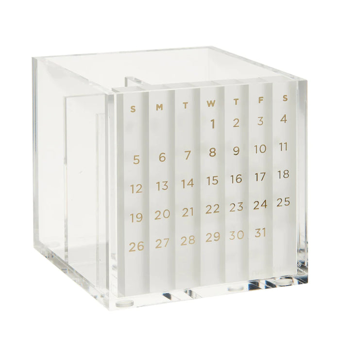 Acrylic Monthly Calendar + Pen Holder