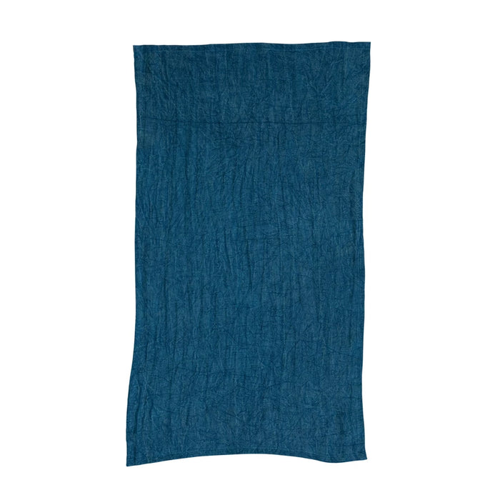 Oversized Stonewashed Linen Tea Towel-Blue