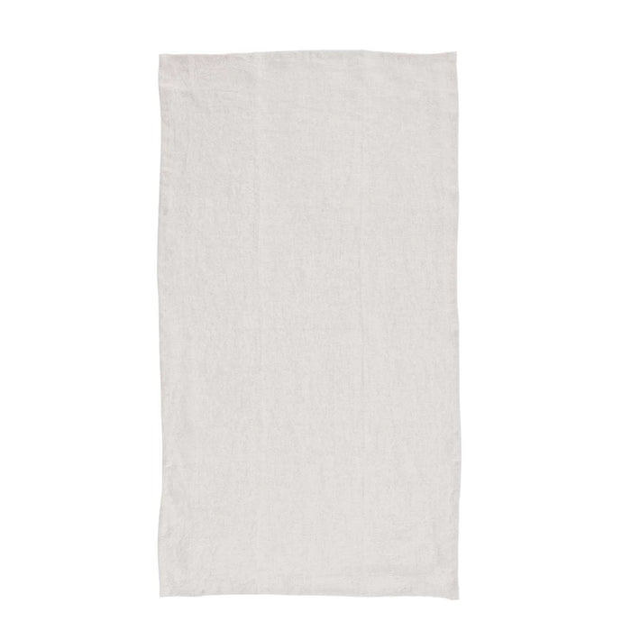 Oversized Stonewashed Linen Tea Towel-Cream