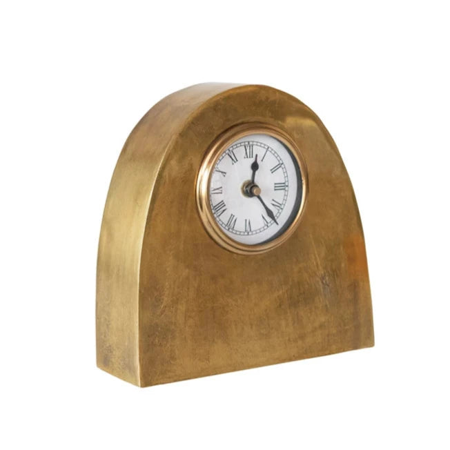 Arched Metal Mantel Clock