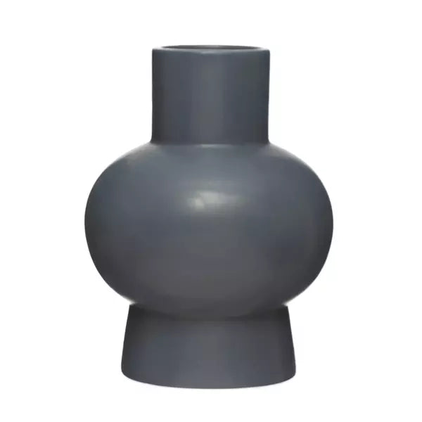 Stoneware Vase, Navy Color