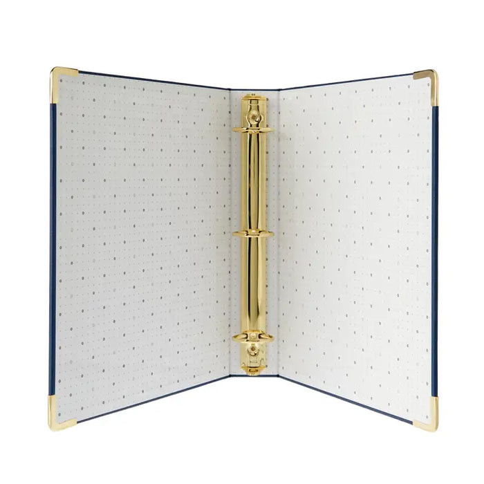 Bookcloth Signature 3 Ring Binder - Denim