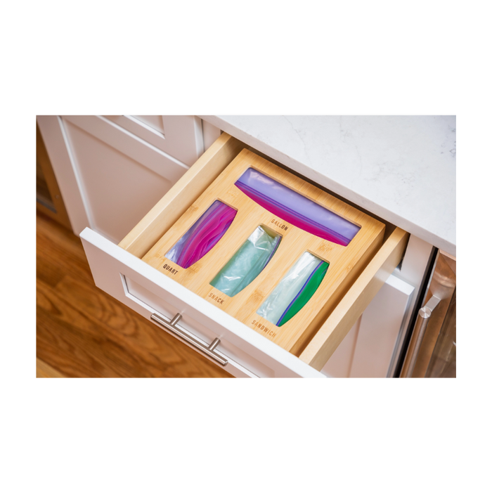 Bamboo Multi Plastic Bag Organizer