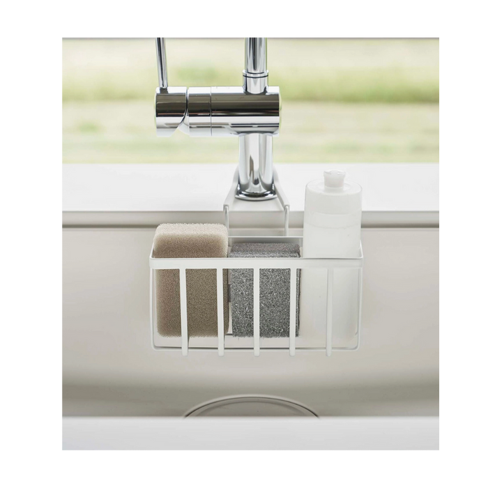 Sink-Side Faucet Caddy- White