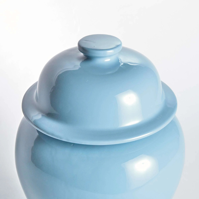 Powder Blue Ceramic Ginger Jar
