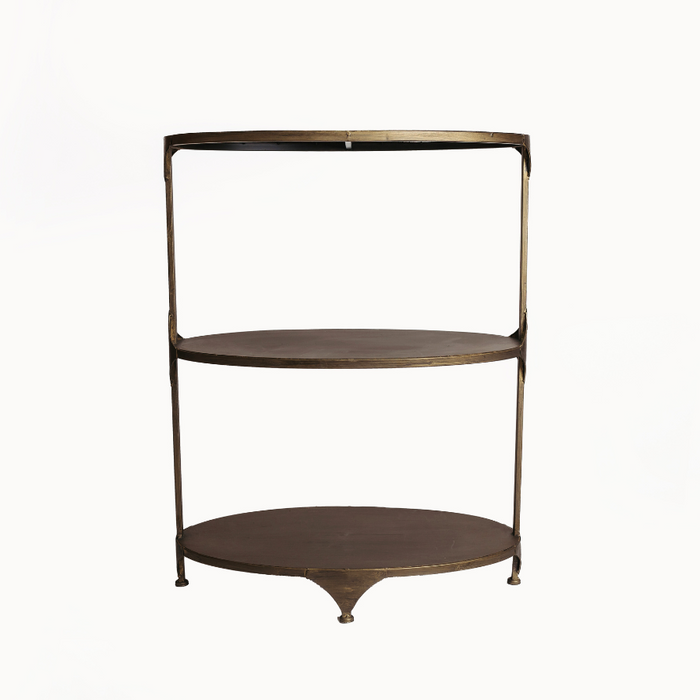 Metal 3-Tier Shelf with Antique Finish
