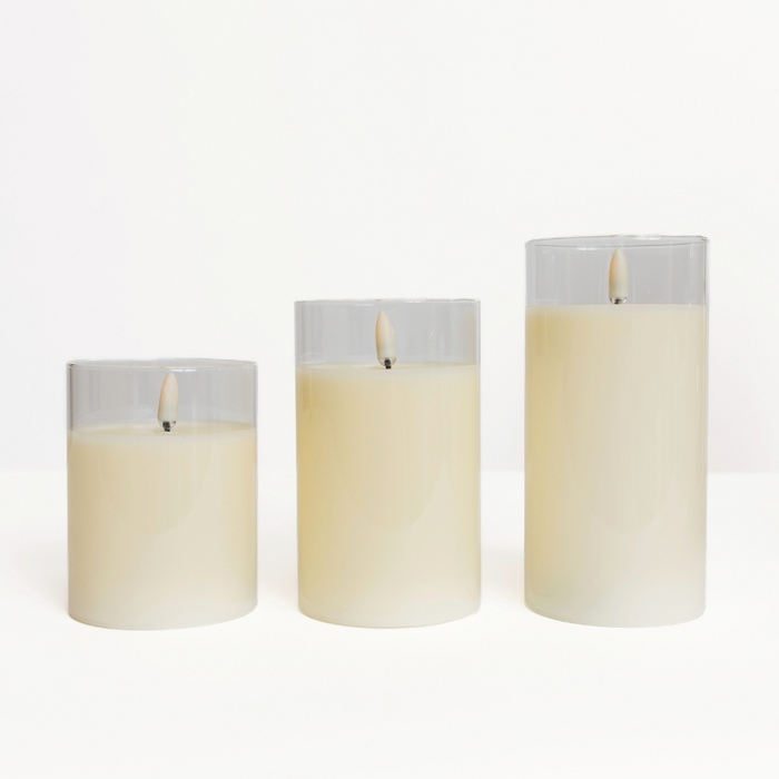 Battery Operated Flameless Candles- Set of 3