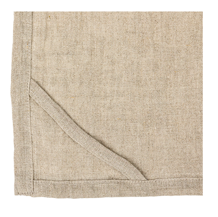 Oversized Stonewashed Linen Tea Towel-Natural