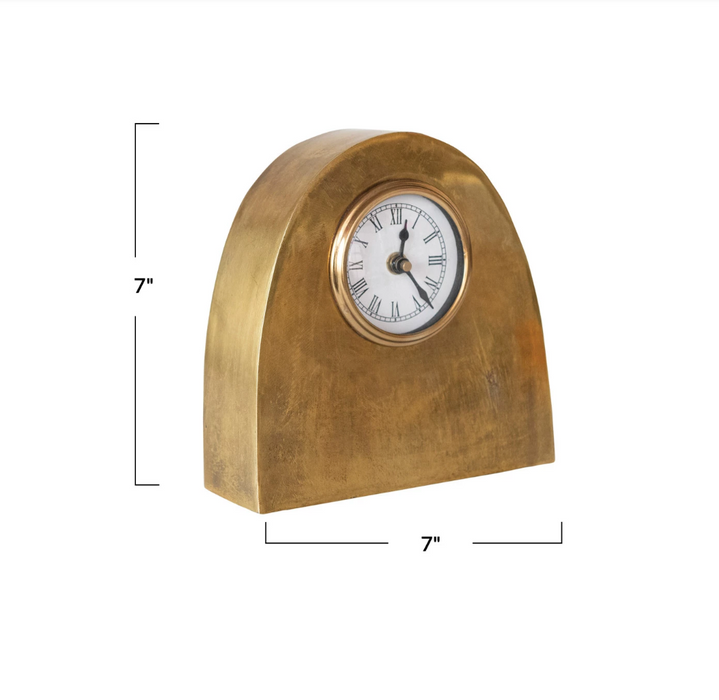Arched Metal Mantel Clock