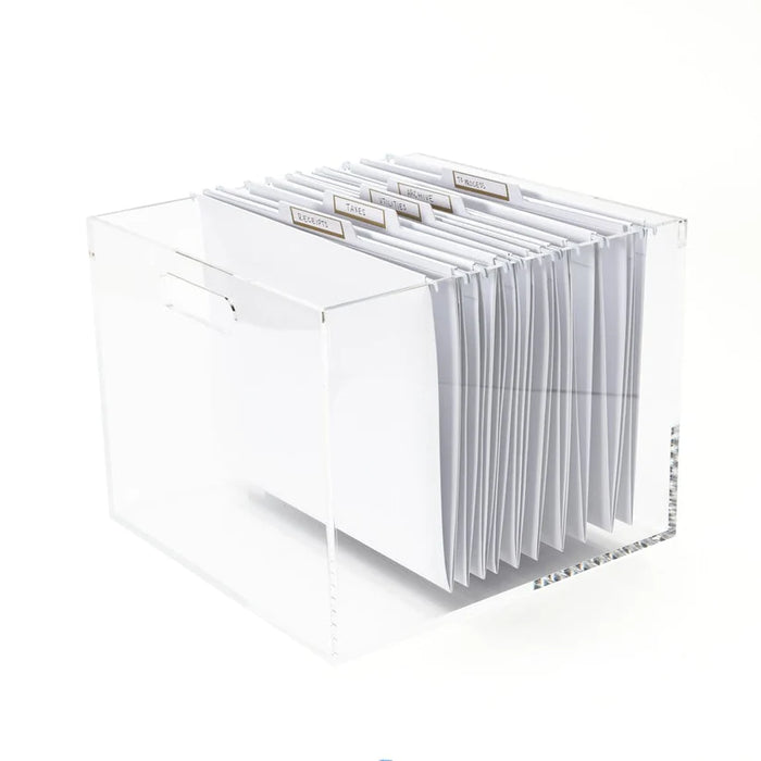 Acrylic File Box with Handles