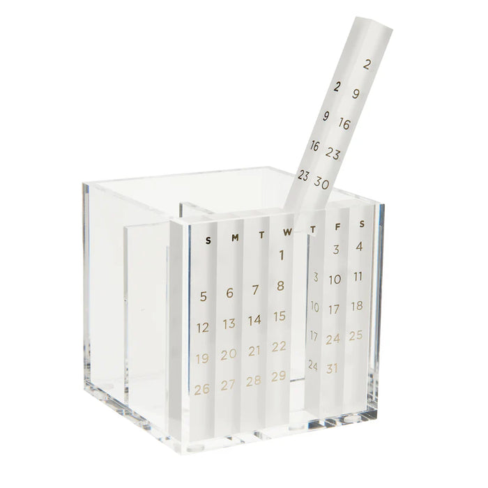 Acrylic Monthly Calendar + Pen Holder