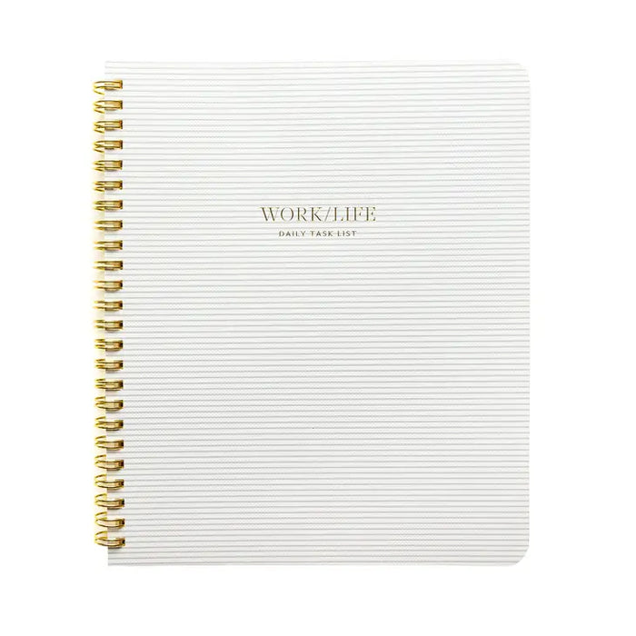 Work/Life Notebook, Grey Stripe