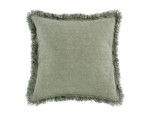 Woven Fringe Pillow (Cedar)